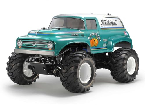 TAMIYA 47497 1:10 RC Squash Van 4WD GF-02 förlackerad – fjärrstyrd bil, fordon, modelltillverkning, montering, hobby, RC byggsats