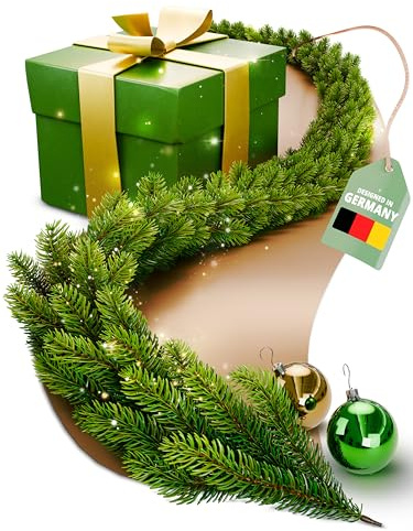 ArtiTree Weihnachtsgirlande - Naturgetreue Tannengirlande, 5m Grün, Perfekt für Weihnachtsdeko, Treppengeländer & Türrahmen