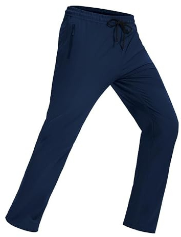 BondiTrekk Pantalones de senderismo ligeros para hombre, de secado rápido, con bolsillos con cremallera, para entrenamiento atlético, casual, viajes
