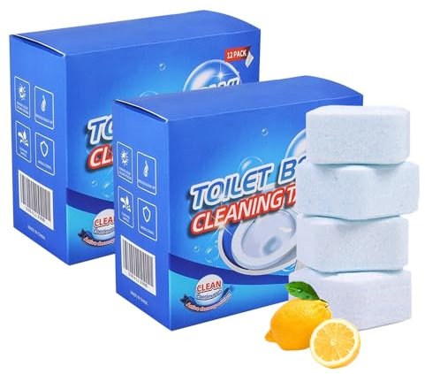 Nettoyant WC 2025 Nouve Tablettes WC Mousse Active Intensif 3 en 1 Action Nettoyage en Profondeur Pack De 12 Anti Calcaire Stop Odeurs Desodorisant WC Efficace (2, 2PCS)
