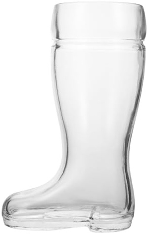 Healifty Copa De Cristal Forma De Botas 580 Ml Vidrio Transparente Resistente Al Calor Para Bar Discoteca y Hogar