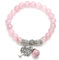 JSDDE Natural Rose Quartz Crystal Bracelet Reiki Healing Crystal Gemstone Beads Bracelet with Life Tree Charm Bracelets for Women