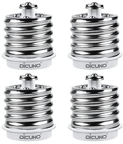 DiCUNO E40 a E27 Socket Converter Adattatore socket da 4-pack Adattatore di base per lampada di alta qualità per lampadine a LED, a incandescenza e lampadine CFL