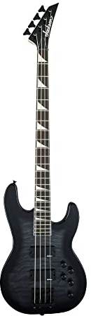 Jackson JS Series Concert Bass JS3Q, Transparent Black Burst, Amaranth Fingerboard