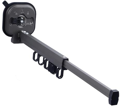 Retractable Clothes Drying Rack, Folding Space Saver Suction Cup Wall Mounted Laundry Hanger, Collapsible Clothing Dryer Racks for Balcony Laundry Bathroom Ideal for Homes Dorms