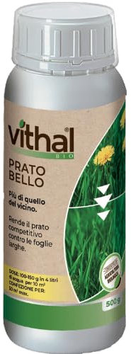 VITHAL GARDEN Concime Prato Bello - Rinverdente per Tappeti Erbosi, Effetto Rapido e Fortificante, Ideale per Graminacee, 500ml