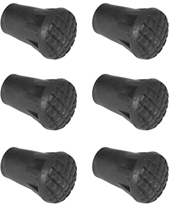 Replacement Walking Cane Covers & Tips for Outdoor Trekking - 6-Piece Set for Trekking Poles & Sticks