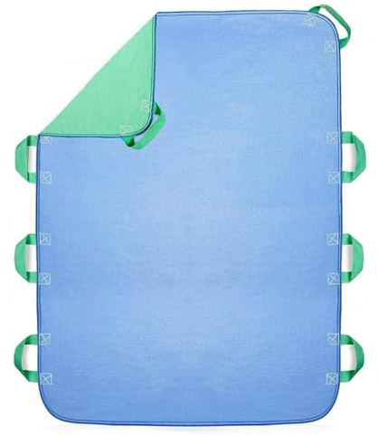 Materassino assorbente per il posizionamento con manici, inserti lavabili per incontinenza, riutilizzabili per la mobilità del letto per anziani