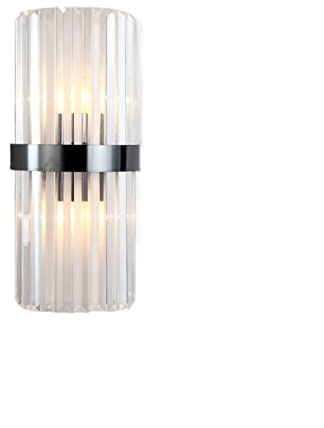 RKYRRKI Luxury Crystal Wall Lamp for Living Room Bedroom Hotel Corridor All Copper with Crystal Glass Shade E14 Light Source Included Elegant Gold Finish 350 * 220mm(Black 350 * 220mm)