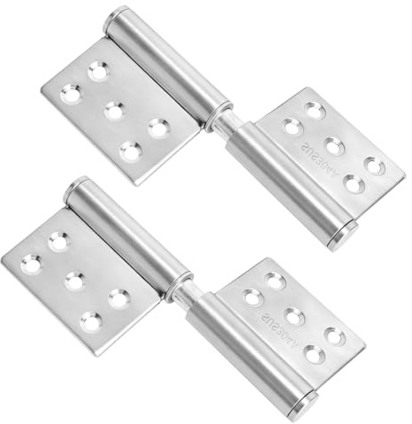 SLIAXINT 2 Cerniere per Porte in Acciaio Cardini per Cancello Inossidabile Cerniere per Legno per Carichi Pesanti Cerniera Avvitabile per Porte in Ferro, Angolo di Apertura A 360 Gradi