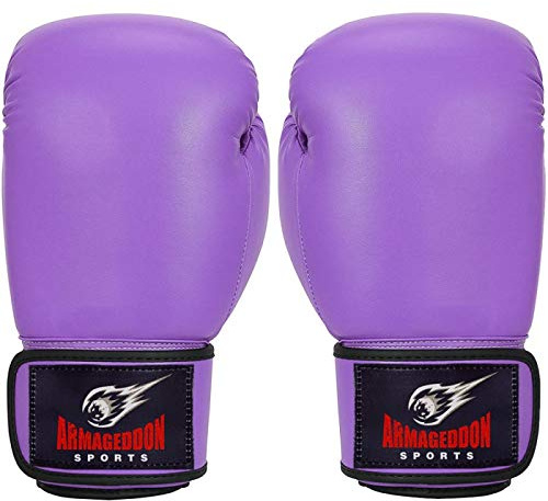 Armageddon Sports - Guanti da allenamento per boxe, da donna, colore: viola