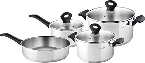 LT1110 Ensemble de Casseroles, Acier Inoxydable, 7 Pièces