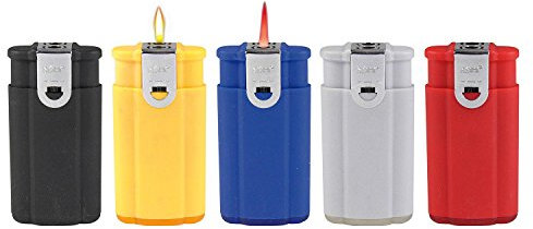 Lot de 5 briquets tempête à 2 flammes électroniques