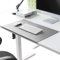 Schreibtischunterlage mit Kantenschutz gewinkelt / 90° abgewinkelt Rutschfeste Weichem Leder Schreibunterlage Mausunterlage für Büro Hause Office Laptop PC Pad, 80 x 50 cm, Grau