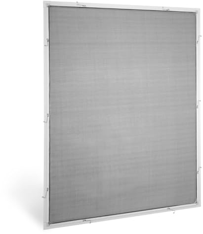 Home-Vision® Insektenschutz Fliegengitter Fenster Alu Rahmen Insektenschutz Mückenschutz Fliegenschutzgitte Fliegenschutz 3 Farben des Profils(Weiß, B130cm x H150cm) insektenschutz mit rahmen