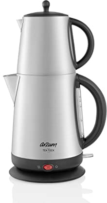 Arzum Tea Tock Electric Turkish Tea Maker, Stainless Steel, 120V