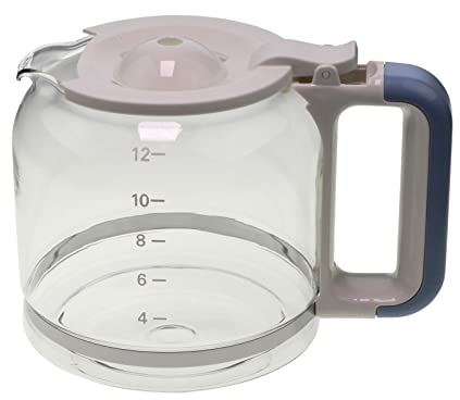 Verseuse en verre compatible avec / pièce de rechange pour machine à café Ariete AT4066009000 1342 Vintage Bleu