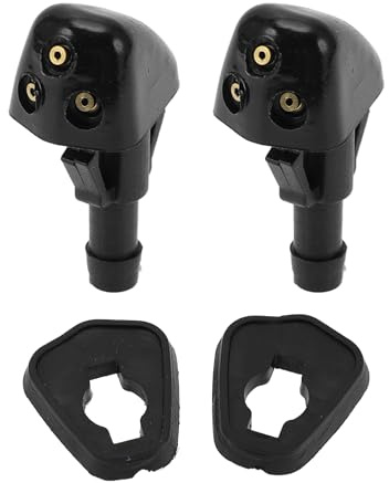 Hihaha Boquilla de lavado de parabrisas para Suzuki Aerio para Suzuki SX4 / Boquillas de pulverización de parabrisas delanteras/Duraderas / 2 uds. Negro