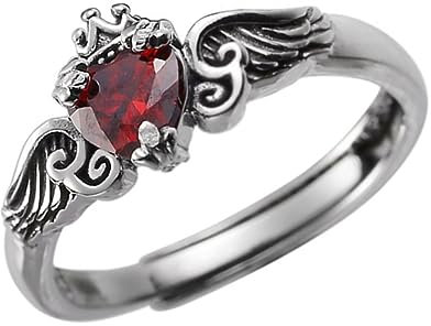 OATIPHO Retro Damenring Zirkonring Kronenring Flügelring Finger Schmuck Für Frauen Hochzeit Bankett Party Geschenk