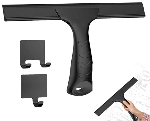 Raclette - Raspador de Ducha para Ventanas - Raspador de Ducha de - Rasqueta de Ducha de Acero Inoxidable, espátula Multiusos