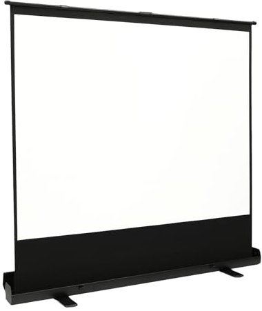 Proiettore tela 80 pollici 4:3 rullo con supporto schermo mobile autoportante per home theater ufficio presentazione proiezione portatile in valigia con angolo di 120 gradi