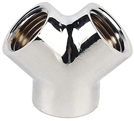 Greensen Acoplamiento Divisor en Y de 3 Vías para Refrigeración Líquida de PC, Conector de Latón con Rosca G1/4, Accesorio para Sistemas de Watercooling