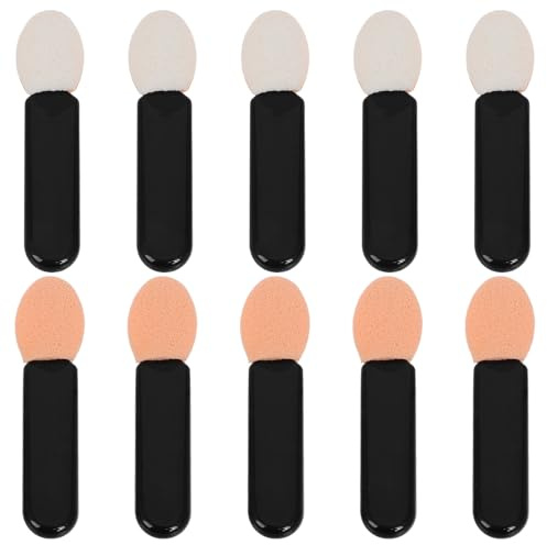 PHENOFICE Pinceles Correctores Sombra de Ojos, 10 Piezas Esponja y Mango Resistente, Aplicadores Versátiles para Maquillaje Profesional y Personal