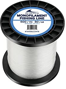 BLUEWING Monofilament Fishing Line Dia. 0.8mm 80 lbs 500 Yards Invisible Thin Diameter Mono Fish Wire String, Clear