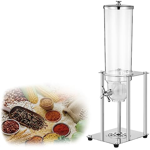 TsoLay Dispensador De Cereales Secos De 3,5 L, Dispensador Automático De Caramelos De Acero Inoxidable con Almacenamiento Sellado De Una Pieza, para Frutos Secos, Legumbres, Caramelos, Aperitivos