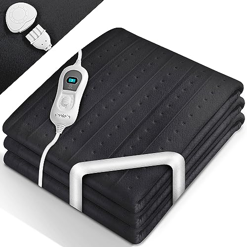 sinnlein Wärmeunterbett 150x80cm mit Abschaltautomatik | Heizdecke mit 3 Temperaturstufen | Wärmebettunterlage fürs Bett | Wärmedecke aus weichem Vlies