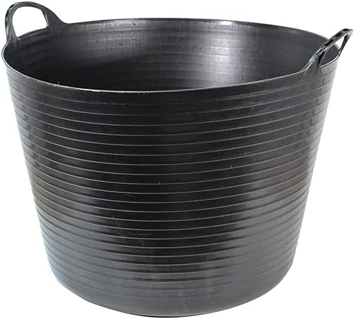Black Polyethylene Equestrian Garden Trug/Flexi Tub/Trug Tub/Gorilla Bucket 60 Litre (13 gl) Capacity