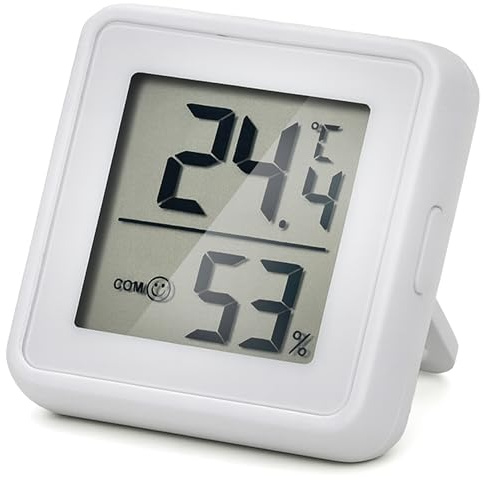 Termometro Ambiente e Igrometro Digitale – Display LCD, Magnetico/da Tavolo/da Parete, Indicatore Comfort Dry/Com/Wet