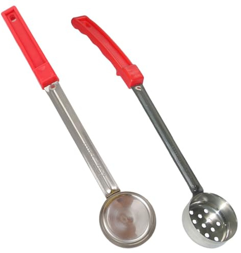 HOUDERCO Juego de 2 Cucharas para Salsa de Pizza de Acero Inoxidable Mango Largo y Diseño Fácil de Usar para Cocina y Vida Diaria