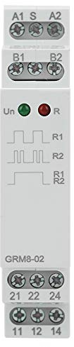 GRM8-02 Elektroniskt impulsrelä spärrreläminnesrelä AC 230V, DIN-skena impulsreläimpulsrelä