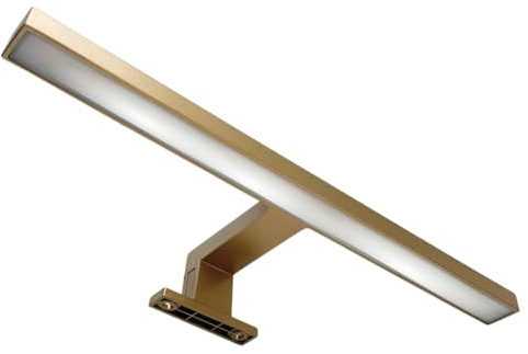 Evotrade Applique Led per Specchio Bagno 30 Cm Impermeabile Ip44, Lampada da Parete in Abs con Luce Neutra 4000K, 400 Lumen, 5W, Colore Golden Bronze