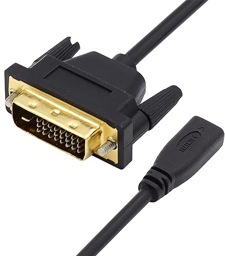 NFHK DVI 24+1 mâle vers Micro HDMI 1.4 Type-D 4K Femelle Extension Câble pour Ordinateur HDTV Carte Graphique UHD