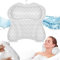 PEACEMALL Premium Badewannenkissen Nacken - Badekissen für Badewanne - Kissen Badewanne für Nacken - Wannenkissen weiß - Nackenkissen 4D Air Mesh Kissen mit 6 Saugnäpfen - Ink. Waschbeutel