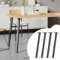 MATERIUM® Nordic Tischbeine - 4X Tischbeine Metall Schwarz 70cm - Tischbeine inkl. Schrauben und Bodenschutz - Elegantes Design - Ideal für Esstisch und Schreibtisch (Schwarz, Pulverbeschichtet)
