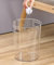 IPEA Papierkorb aus Kunststoff Transparentem – 22 x 19 cm – Minimalistisches und elegantes Design – Papierkorb für Büro, Zuhause, Schlafzimmer – Mülleimer für Schreibtisch, Tisch