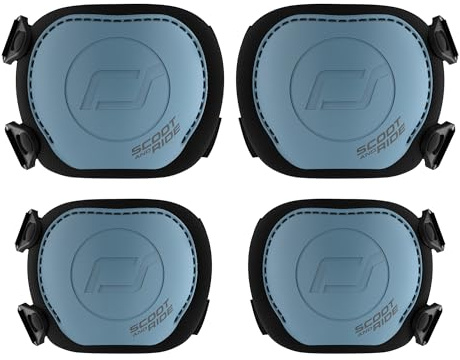 Scoot & Ride Protective Set XXS Kinder Protektoren Set Ellenbogenschoner Knieschoner Schutzausrüstung Kinder ab 1 Jahr (Steel)