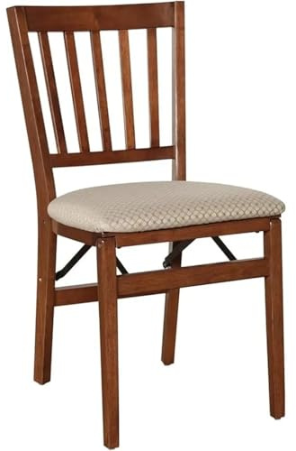 YGLEEULI Sedia pieghevole, legno, finitura ciliegio, set di 2, 21 P x 17,25 L 33,5 A in Sedia per visitatori