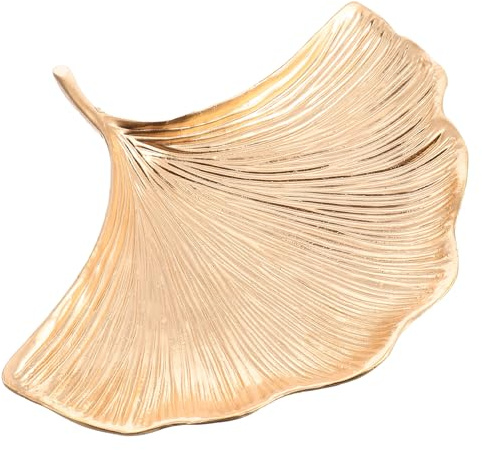 SUPVOX Plateau À Bijoux Feuille De Ginkgo Boîte De Rangement Portable Pour Bijoux Organisateur Compact Conteneur Pour Maison Voyage Shopping Et Décoration De Table 6.69 X 5.51 X 0.79 in