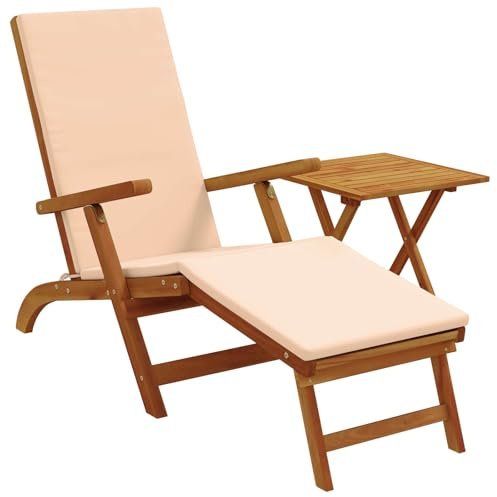 vidaXL Recliner y Tumbona Plegable 2 uds. Madera de Acacia Sólida