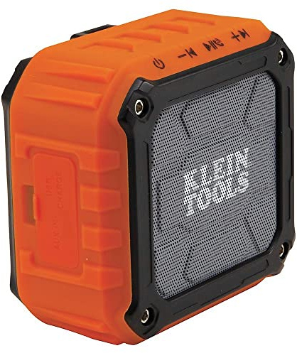 Klein Tools AEPJS1 Bluetooth Speaker, Wireless Portable Jobsite Speaker Plays Audio and Answers Calls Hands Free, IPX5, Worksite Ready