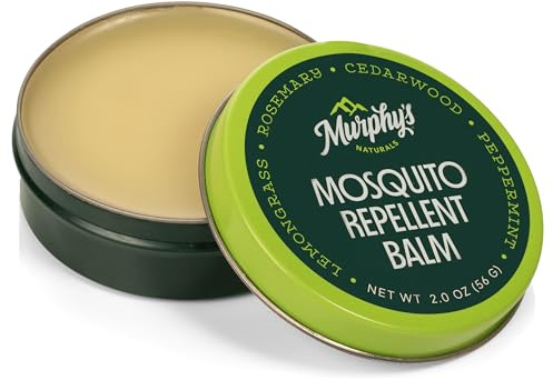 Murphy's Naturals Mosquito Repellent Balm for Outdoor Patio, Hiking, Camping, Plant-Based with Cedarwood, Lemongrass & Rosemary, 2 oz