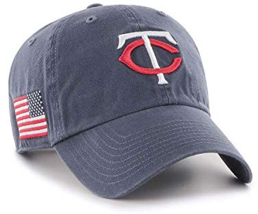 '47 MLB Heritage Clean Up Adjustable Hat, Adult One Size Fits All (Minnesota Twins Navy)