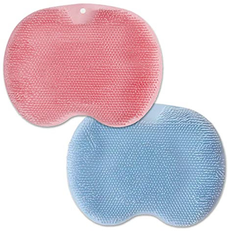 2 Pièces Laveur de Pieds de Douche, Tapis de Massage des Pieds, Grand Brosse Pieds Douche Brosse Pieds Douche Foot Scrubber avec Ventouse pour Soins Pieds/Pied Spa Pédicures Laveur Masseur