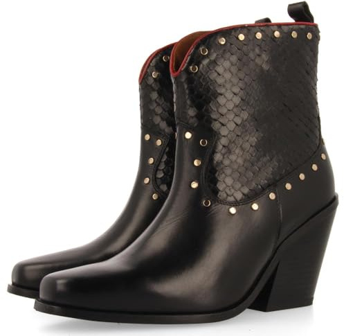 STIVALI COWBOY IN PELLE CON TACCO SAGERBY