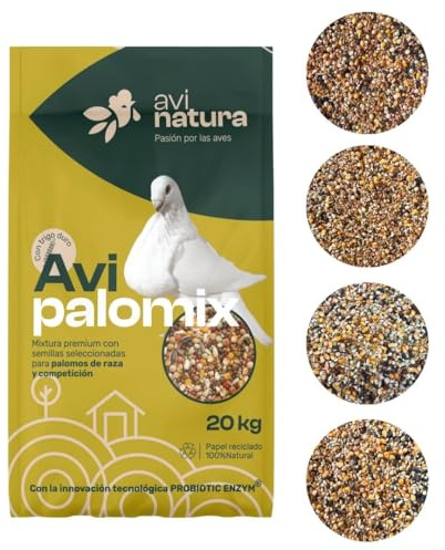 AVINATURA PALOMIX. 20 KG. Mixtura de Semillas para palomos de Raza y competición. (Cría)