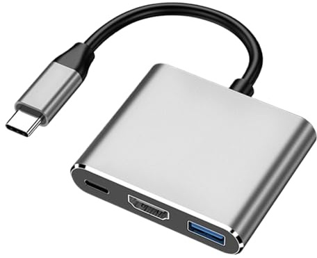 Estación de acoplamiento USB C, adaptador multipuerto USB C, adaptador multipuerto para ordenador portátil | Divisor USB C de 3 puertos, 5 GBps, de datos, Hub USB C 4K PD 100 W, carga con puertos USB
